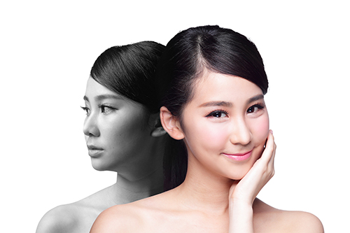 Skin Care Woman After And Before